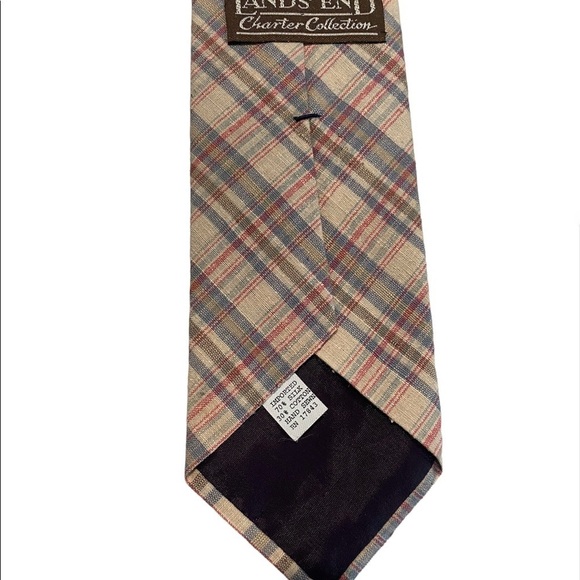 Lands' End Classic Silk Men's Necktie Formal Business Wedding Accessory - Picture 11 of 12